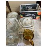 Corning ware, amber, glass, picture, mason jars,