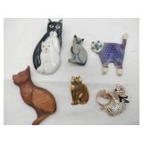 Cat brooches