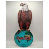 Case eagle metal sign 7x16