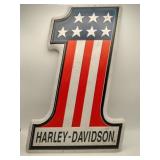Harley-Davidson number One metal sign 11x18