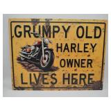 Grumpy old Harley owners sign 13x10