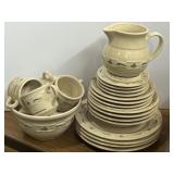 Longaberger Pottery Woven Traditions dishes in