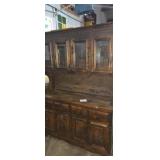 2 piece wooden hutch with under storage unbranded