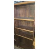 Wooden 5 self bookcase 29x12x72in(1 shelf missing