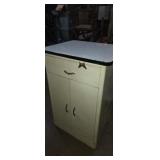 Metal enameled top shop cabinet