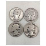 1934-1937 silver quarters