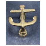 Anchor shaped brass door knocker