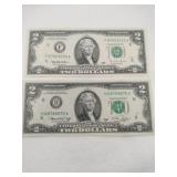 1976, 1995 $2 bills
