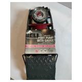 Foot pump with gauge