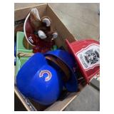 Baseball hard, plastic caps, yo-yo, bear, visor,