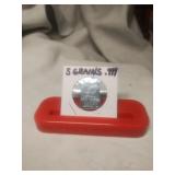 5 Grains Of .999 Fine Silver