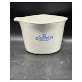 Blue Cornflower Corning Ware sauce maker, vintage