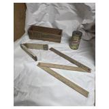 Kraft Cream Cheese box , wooden rulers, Miller