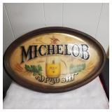 Vintage Michelle convex frame picture. Plastic.