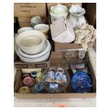 Glassware, painted ceramic, stoneware, etc.