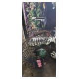 2x decorative wire planter baskets