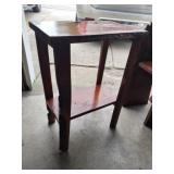 Handmade wooden table 27x 19.5