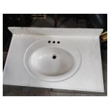White bathroom porcelain sink 37x 22