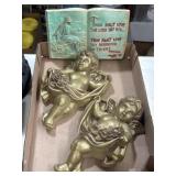 1966 Miller Studio chalkware cherubs & open