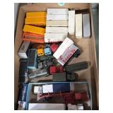 Variety of vintage diecast and plastic toy trucks