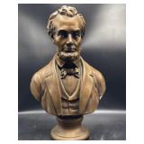 Chalkware Abraham Lincoln bust, 16.5", chipped