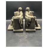 cast-metal Abraham Lincoln bookends marked 100,
