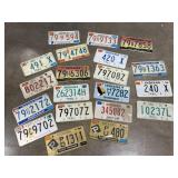 Indiana license plates 1970s-90s including Purdue