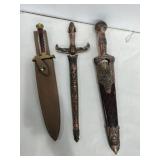 3 decorative knives