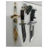3 decorative knives Maxam classic