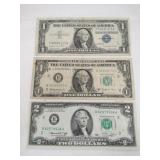 1957 silver certificate ,1963 barr note 1976