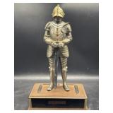 Knight in armor vintage novelty radio, 11.5"