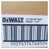 New 3 lpc. Dewalt Deep well 6 point sockets7/16