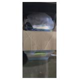 Large 2 box assortment of sewing fabric