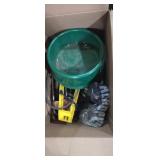 Garden sprinklers solar lights and heated pet