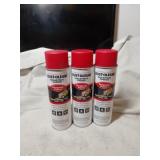 3 Large Can Of Red Rust-Oleum Striping Paint