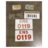 Indiana novelty & motorcycle license plates, etc