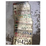 1960s-1980s Indiana license plates