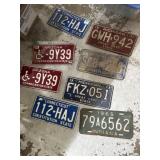 Embossed 1960s-90s license plates Arizona,