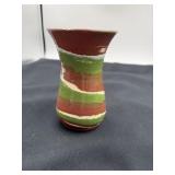 Art Deco multicolored flower vase 5 inches tall 3
