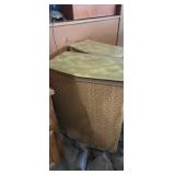 2 matching mcm laundry baskets
