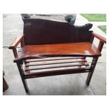 Hand made wooden bench. 29x 34