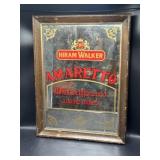 Hiram Walker Amaretto vintage pub mirror 20" x