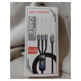 SUPERFAST 3 IN 1 CHARGING CABLE 100W CHARGE