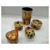 Handmade artistic paper mache trinket boxes