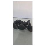 Cast iron motorcycle with side cart 9x4in