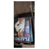 Box of adult entertainment magazines