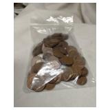 Baggie Of Over 100+  Old Wheat Pennies