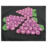 Three grape bottle top hot plates vintage 8