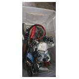 Channel locks, move it casters, oil wrench and