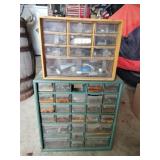 2 garage organizers with nuts bolts miscellaneous